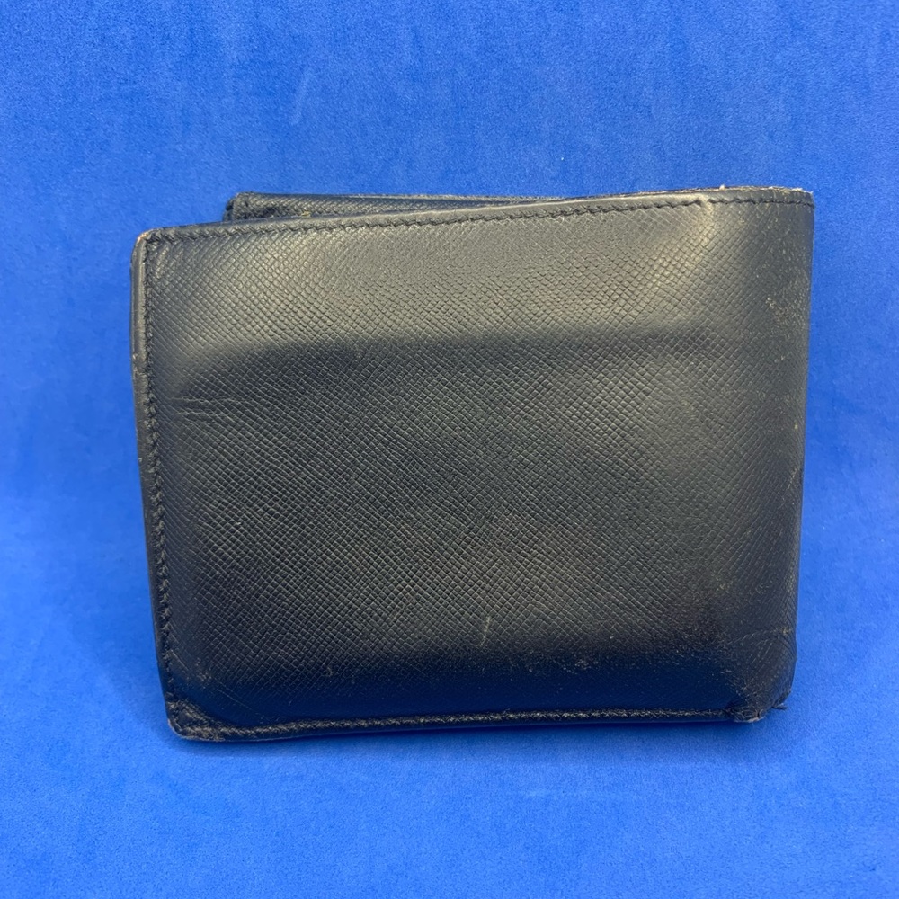 🔥 Vintage Burberry black leather Wallet haymarket checkered interior Rare - Picture 3 of 14